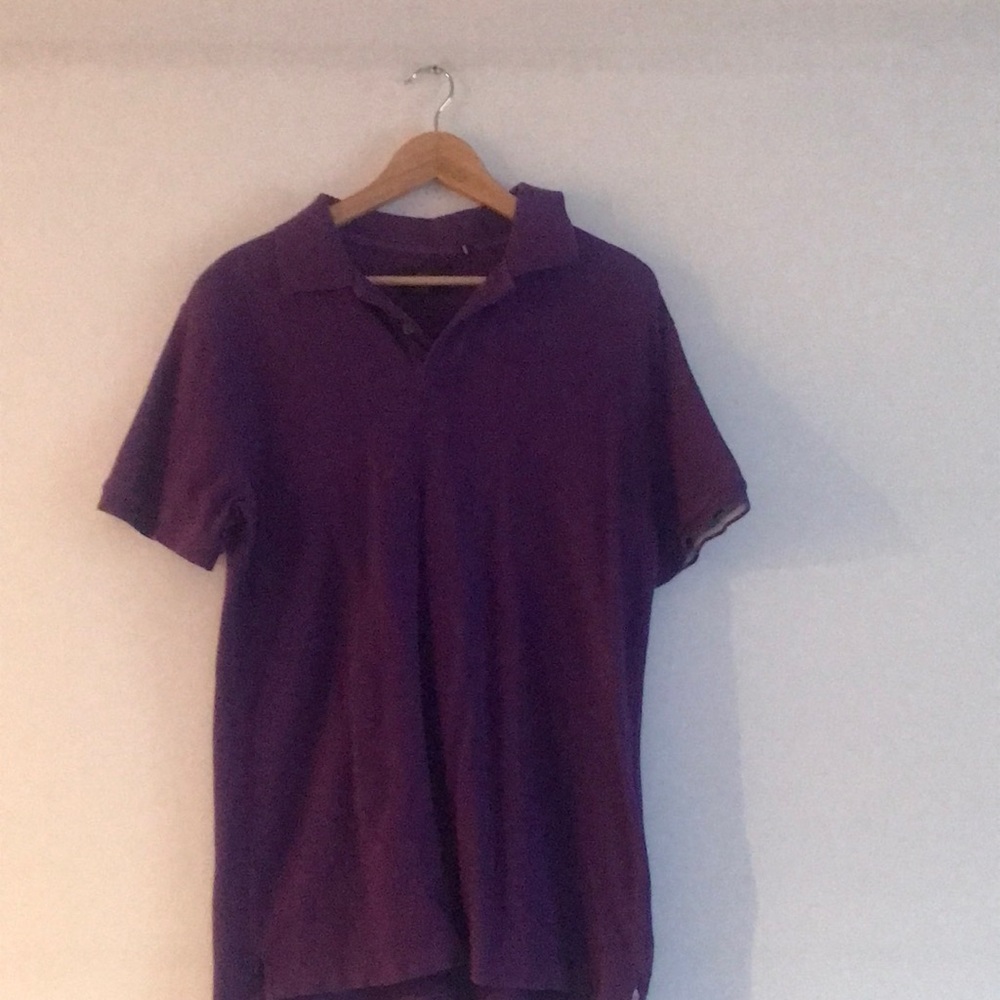 Sharp Purple Plum coloured Polo with classy striped under collar BB 1826